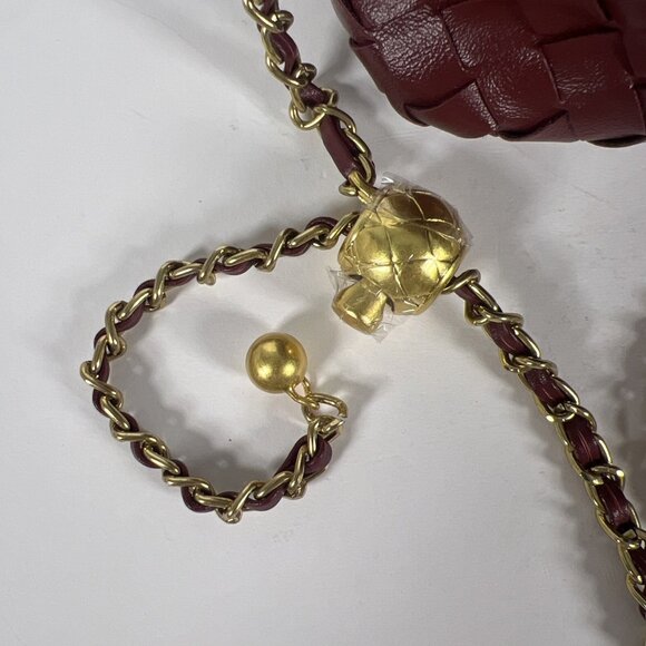 Verano Hill Joyce Shoulder Bag – Wine Red Woven Cloud Purse – Deadstock - Picture 5 of 9